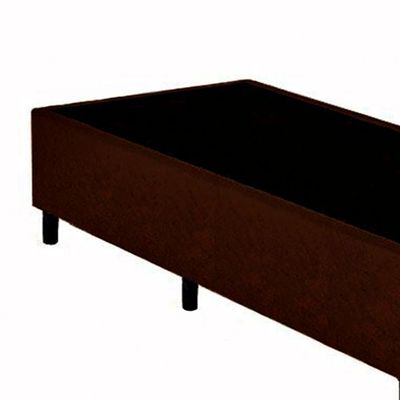 Cama Box Solteiro Suede Sereneprime Marrom 88x188x40