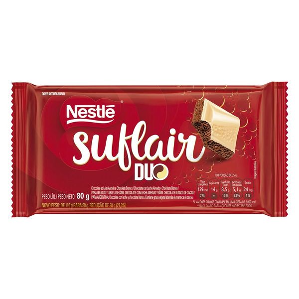 Chocolate Nestlé Suflair Duo 80g