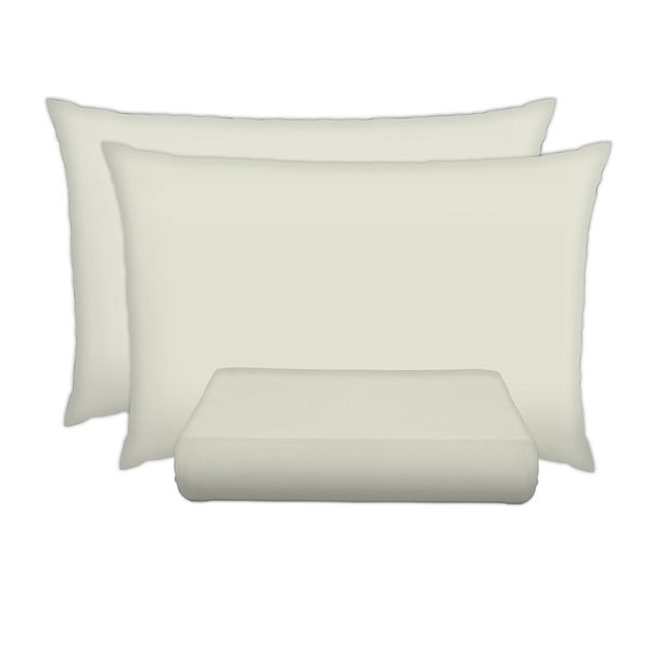 Jogo de Cama Casal Karsten Matriz 100% Algodão Bege 3 Peças