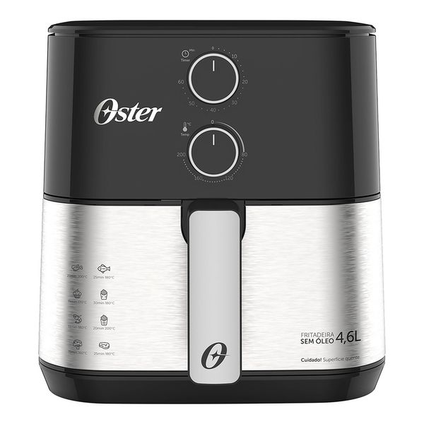 Fritadeira Elétrica Air Fryer Oster OFRT520 4,6L Preta - 220V
