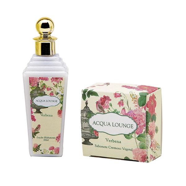 Kit Acqua Lounge Coffret Petit Verbena com Loção Hidratante 64ml e Sabonete Paris 40g
