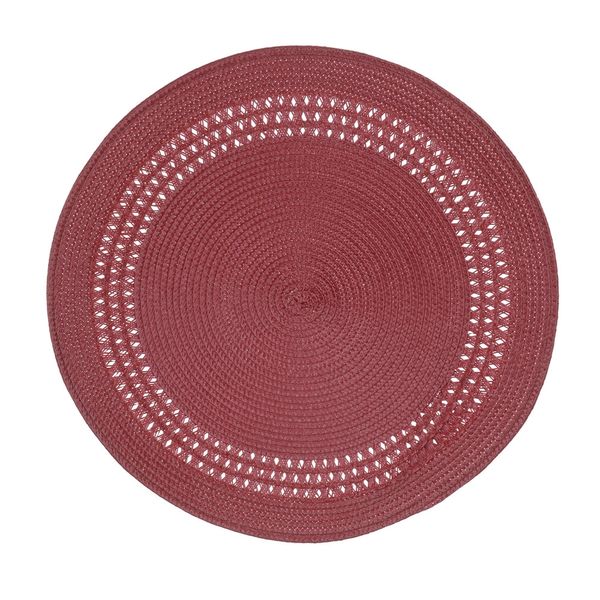 Jogo Americano Flor Arte Luna em Polipropileno Vermelho 38cm 1 Peça