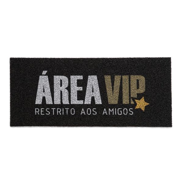 Capacho Kapazi Vinil Long 2.0 Área Vip Preto 30x70cm Capacho Kapazi Vinil Long 2.0 Área Vip Preto 30x70cm