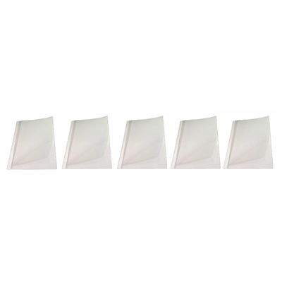 Kit 5 Capas Encadernação Térmica Até 200 Folhas A4 Branca
