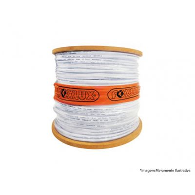 Cabo Coaxial Foxlux Rg6 67 300Mts Branco