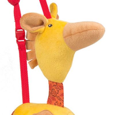 Vamos Passear Girafa - Antialérgico - Amarelo - 36 cm - CAS Brinquedos