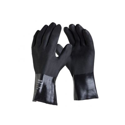 Luva Petronit Pvc Forrada Preta 45Cm Xg