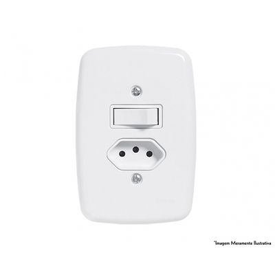Interruptor Ideale Br 1 Par+Tom 2P+T C/Pl 10A 250V 3217 c/12pcs