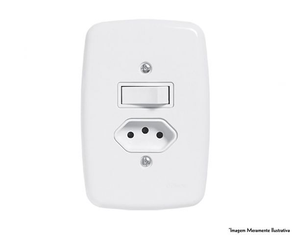 Interruptor Ideale Br 1 Par+Tom 2P+T C/Pl 10A 250V 3217 c/12pcs