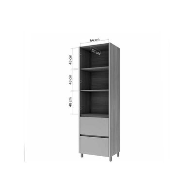 Armário Multiuso P- área Serviço Rainha C- 2 Portas E 2 Gavetas 70cm Branca - Nesher