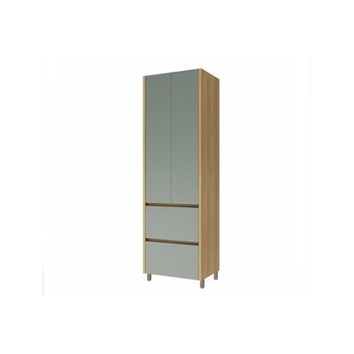 Armário Multiuso P- área Serviço Rainha C- 2 Portas E 2 Gavetas 70cm Branca - Nesher