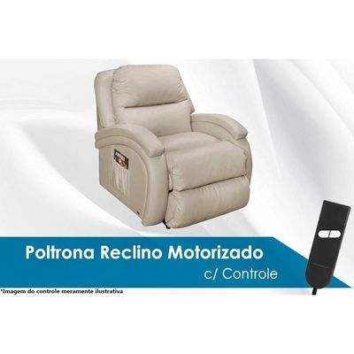 Poltrona Reclinável Motorizada P- Sala Buenos Aires Magnum Zero Wall Giro E Balanço Courano Bege - Probel