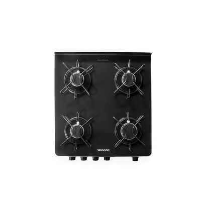 Fogão de Piso Mesa de Vidro Suggar Cook Glass 4 Bocas Preto Bivolt - FGVCG410PT