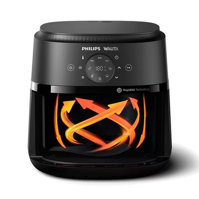 Fritadeira Elétrica Air Fryer Philips Walita Série 2000 XL Digital NA230 Sem Óleo 1700W 6,2L Preto / 220V