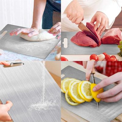 Tabua de Carne Corte Cozinha Profissional Aço Inox 29x20cm