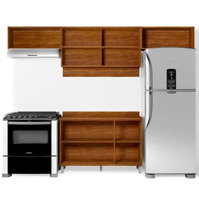 Cozinha Completa Bartira Amazonita com 7 Portas e 3 Prateleiras n/a