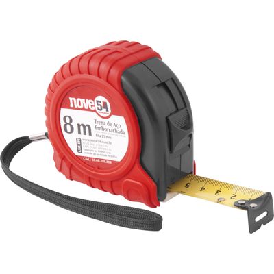 Trena aço 8mx25mm emborrachada - Nove54