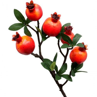 Kit 2 Plantas Fruta Romã Artificial Natal Decoração De 60cm