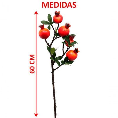 Kit 2 Plantas Fruta Romã Artificial Natal Decoração De 60cm