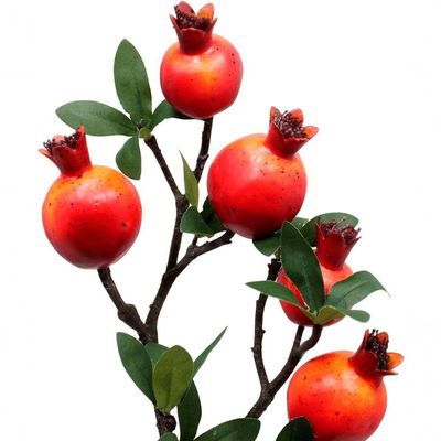 Kit 2 Plantas Fruta Romã Artificial Natal Decoração De 60cm
