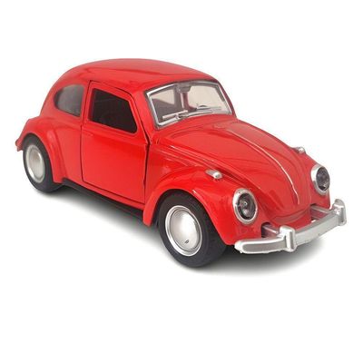 Miniatura Fusca Vermelho Carrinho De Metal Antigo Colecionável