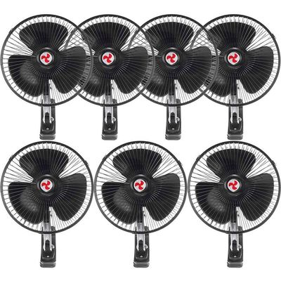 Kit 7 Mini Ventilador Veicular Carro Ônibus Caminhão De 20cm