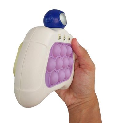 Pop It Astronauta Mini Game Fidget Sensorial 4 Modos Som Luz Interativo Anti Estresse Relaxante Criança Jogo