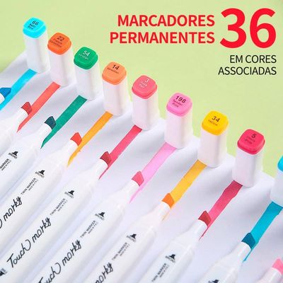 Kit Caneta Marcador Para Colorir Professional - 36 Unidades
