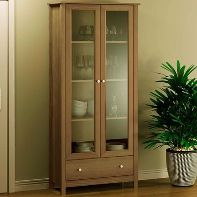 Cristaleira 2 Portas Vidro 1 Gaveta 180x80 Cm E954 Diamond Dtall Diamond