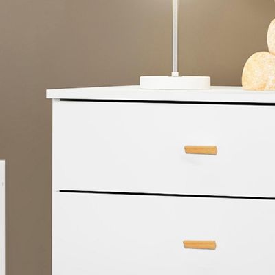 Comoda Infantil Para Quarto 5 Gavetas 60x91x38 Cm Bb120 Branco Dtall Branco