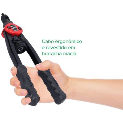 Rebitador Manual Tipo Alavanca Lorben Para Rebites Com Rosca De M3 Até M10