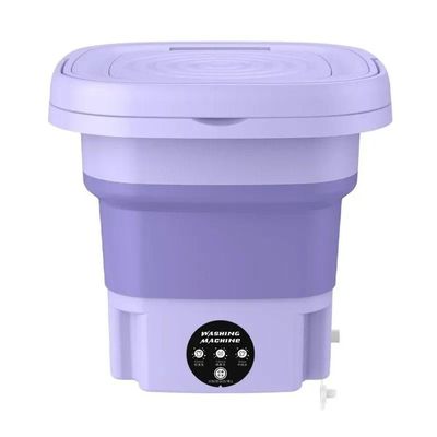 Mini Máquina De Lavar Silenciosa Dobrável Portátil 9 Litros Cor:roxo