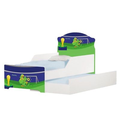 Mini Cama Infantil Com Auxiliar Pop Papagaio Futebol