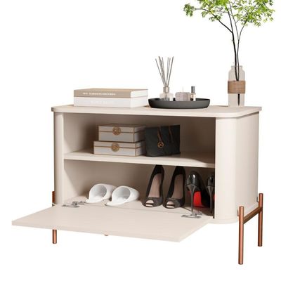Cômoda Pequena Irondale Off White Bronze