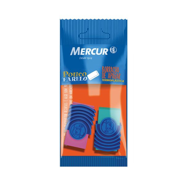 Borracha Mercur Colors com Capa Plástica 2 Unidades