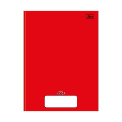 Caderno Brochura Tilibra Capa Dura 1/4 Vermelho 96 Folhas