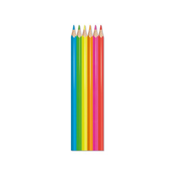 Lápis de Cor Maped Color Peps Fluo com 6 Cores