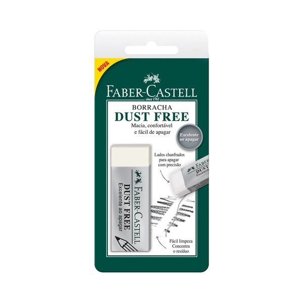Borracha Faber-Castell Dust Free Branca com 2 Unidades Borracha Faber-Castell Dust Free Branca com 2 Unidades