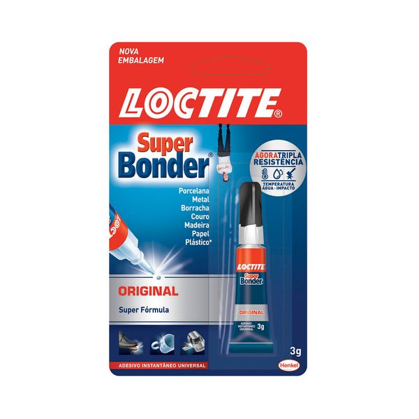Cola Instantânea Super Bonder Loctite 3g