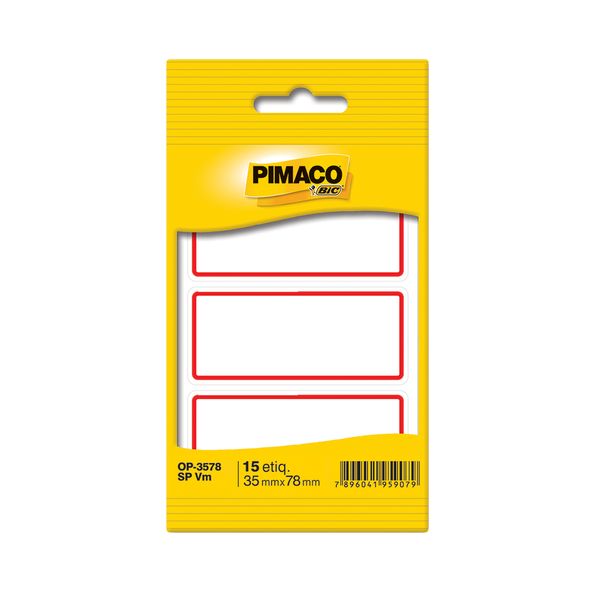 Etiqueta Adesiva Escolar Pimaco Fina Borda Vermelha sem Pauta com 15 Unidades Etiqueta Adesiva Escolar Pimaco Fina Borda Vermelha sem Pauta com 15 Unidades