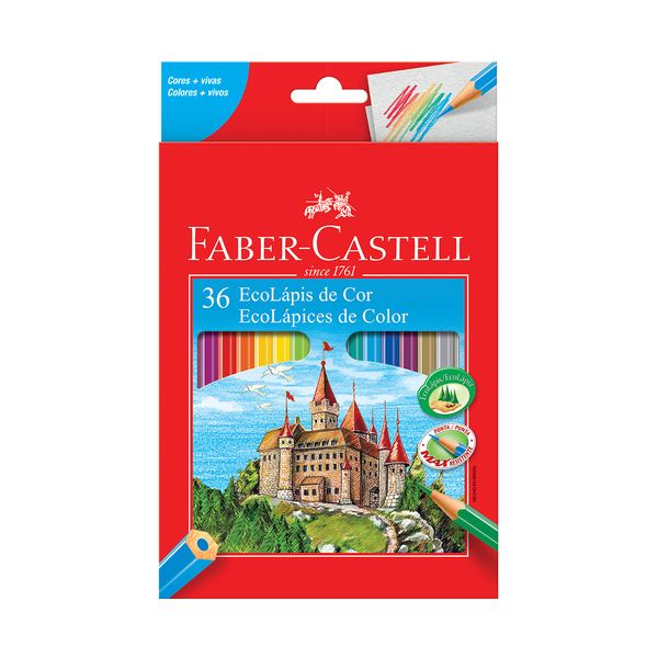 Lápis de Cor Faber-Castell Max Resistente 36 Cores