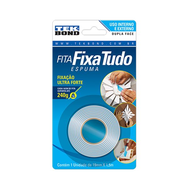 Fita de Espuma Fixa Tudo 19mmx1,50m