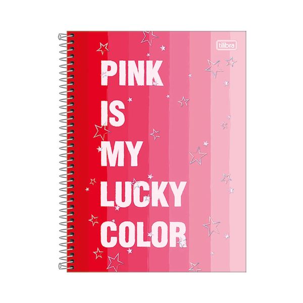 Caderno Universitário Tilibra Espiral Capa Dura Love Pink 10 Matérias 160 Folhas Capas Diversas