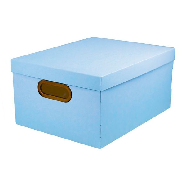 Caixa Organizadora Dello Média Serena Azul Pastel 38x29x18cm
