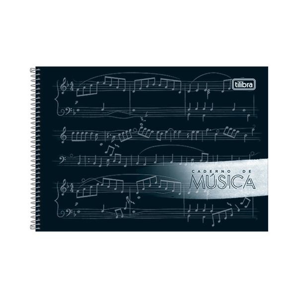 Caderno de Música Tilibra Espiral Capa Dura Pequeno 80 Folhas Capas Diversas