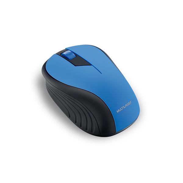 Mouse Multilaser sem Fio Preto e Azul MO215