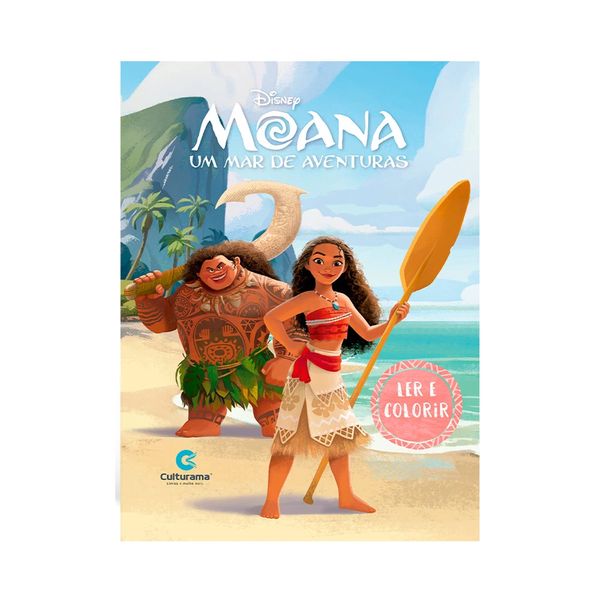 Livro Infantil Gigante Culturama Ler e Colorir Moana