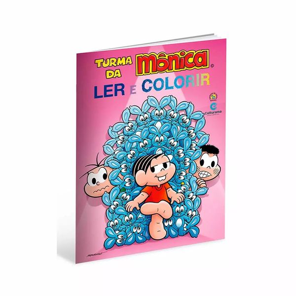 Livro Infantil Gigante Culturama Ler e Colorir Turma da Mônica