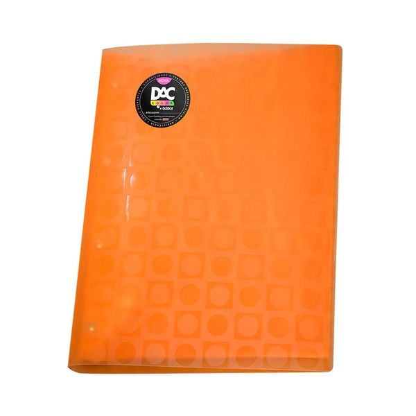 Pasta Catálogo Dac A4 Bubble Neon Laranja com 10 Envelopes 30x22,5cm