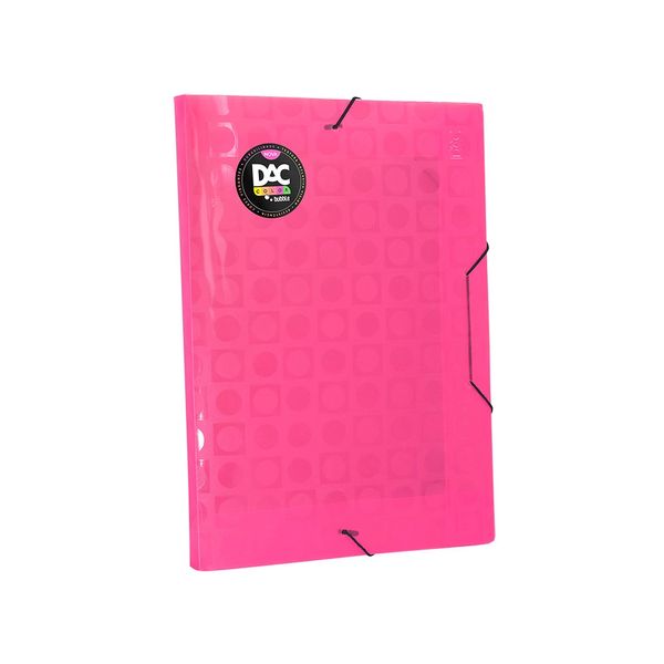 Pasta Aba Elástico Dac Oficio com Lombo 2cm Bubble Neon Rosa 33x22cm Pasta Aba Elástico Dac Oficio com Lombo 2cm Bubble Neon Rosa 33x22cm